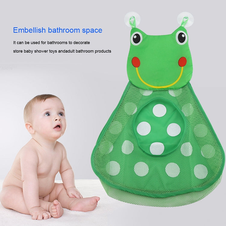 Baby Shower Bath Toys Storage Mesh Bag with Strong Suction Cups(Green)
