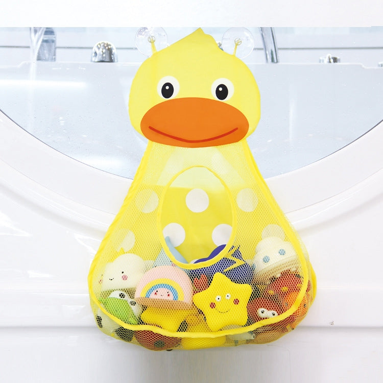 Baby Shower Bath Toys Storage Mesh Bag with Strong Suction Cups(Green)