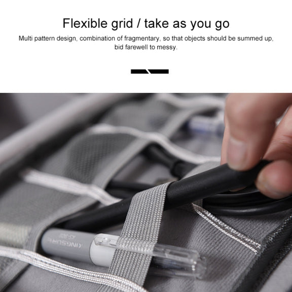 Digital Cable Bag Men Portable Travel Gadgets Pouch Power Cord Charger Headset Organizer(Black)