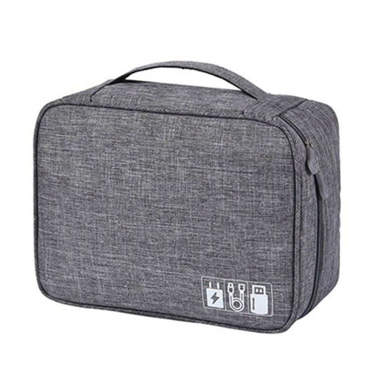 Digital Cable Bag Men Portable Travel Gadgets Pouch Power Cord Charger Headset Organizer(Gray)