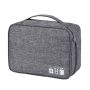 Digital Cable Bag Men Portable Travel Gadgets Pouch Power Cord Charger Headset Organizer(Gray)