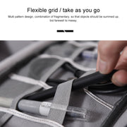 Digital Cable Bag Men Portable Travel Gadgets Pouch Power Cord Charger Headset Organizer(Gray)