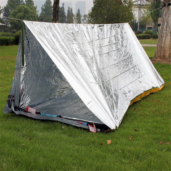 Emergency Simple Tent Outdoor Rescue Blanket First Aid Sunscreen Insulation Blanket, Color:Silver