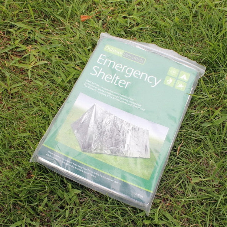 Emergency Simple Tent Outdoor Rescue Blanket First Aid Sunscreen Insulation Blanket, Color:Silver