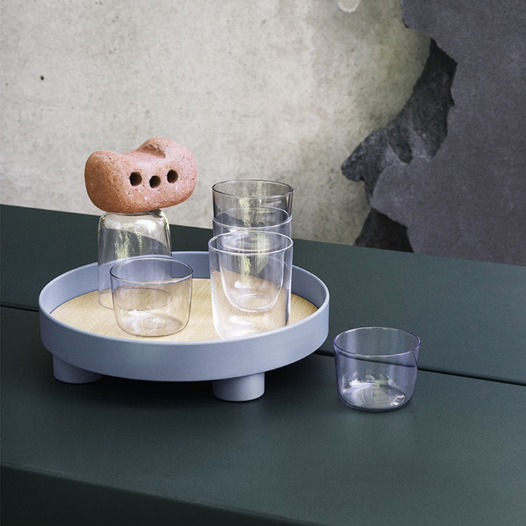Multifunctional Storage Fruit Tray Cup Perfume Debris Desktop Decoration Plate Tray(Gray)