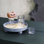 Multifunctional Storage Fruit Tray Cup Perfume Debris Desktop Decoration Plate Tray(Dark Red)