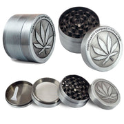 Weed Grinder Metal Stainless Steel Maple leaf Type Herbal Herb Tobacco Grinder, Size:40MM 4 laryers