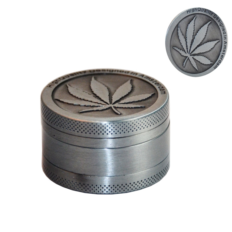 Weed Grinder Metal Stainless Steel Maple leaf Type Herbal Herb Tobacco Grinder, Size:40MM 4 laryers