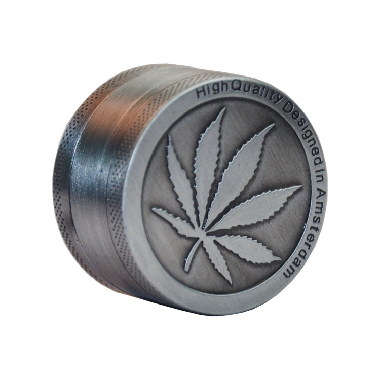 Weed Grinder Metal Stainless Steel Maple leaf Type Herbal Herb Tobacco Grinder, Size:40MM 4 laryers