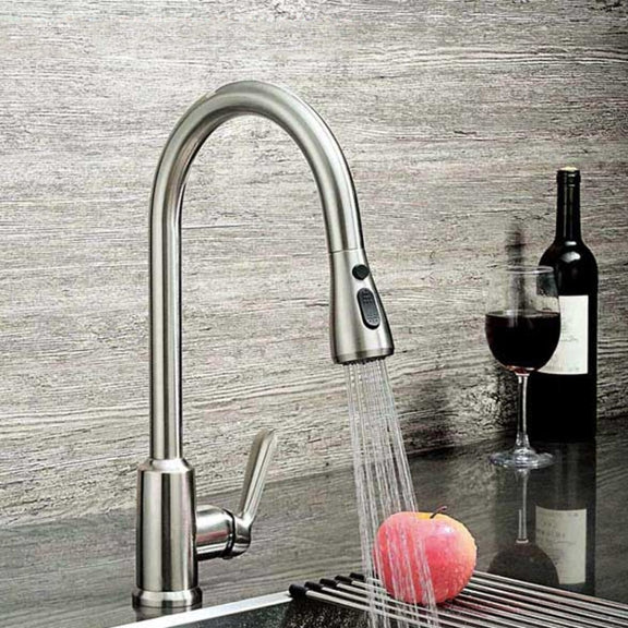 Kitchen Horn Button Switch Pausable Faucet Sprinkler Water Saving Nozzle Sprayer Filter
