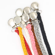 3 PCS Baby Pacifier Chain Leather Woven Anti-off Chain(Brown)