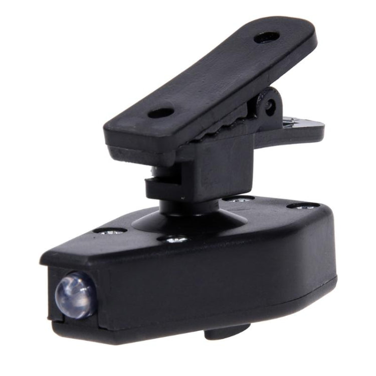 2 PCS Mini LED Flashlight Adjustable Eyeglass Clip Light Reading Ligh(Black)