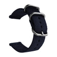 Washable Nylon Canvas Watchband, Band Width:20mm(Dark Blue with Silver Ring Buckle) - free shipping - PMC TechLife - Order now!