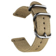 Washable Nylon Canvas Watchband, Band Width:20mm(Khaki with Silver Ring Buckle) - free shipping - PMC TechLife - Order now!