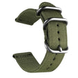 Washable Nylon Canvas Watchband, Band Width:22mm(Army Green with Silver Ring Buckle) - free shipping - PMC TechLife - Order now!