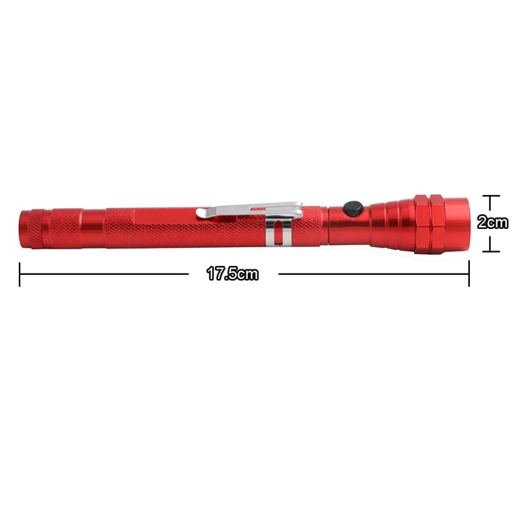 2 PCS 1W Flexible Magnet Camping Fishing Telescopic 360 Degrees Head Flashlight Outdoor Torch Magnetic Pick Up Tool Lamp(Blue)