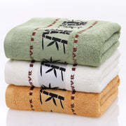 Bamboo Fiber Ink Bamboo Plain Thick Absorbent Soft Adult Bath Towel(Coffee Color)