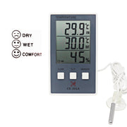 CX-201A LCD Digital Weather Station Thermometer Hygrometer Indoor  Outdoor Temperature Humidity Meter with Temperature Sensor