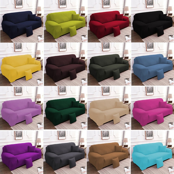 Sofa All-inclusive Universal Set Sofa Full Cover Add One Piece of  Pillow Case, Size:Two Seater(145-185cm)(Beige)
