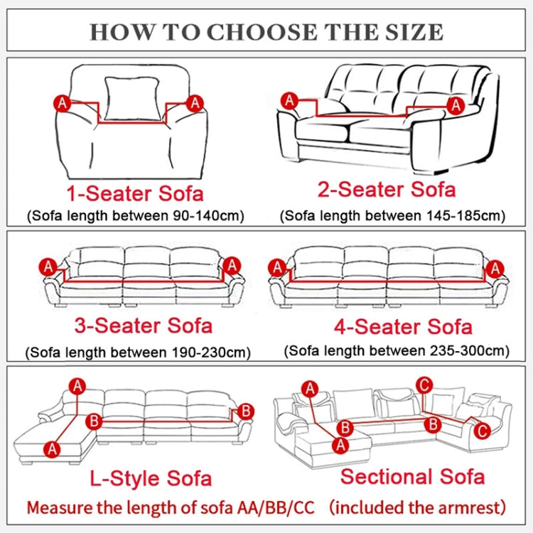 Sofa All-inclusive Universal Set Sofa Full Cover Add One Piece of  Pillow Case, Size:Three Seater(190-230cm)(Dark Blue)