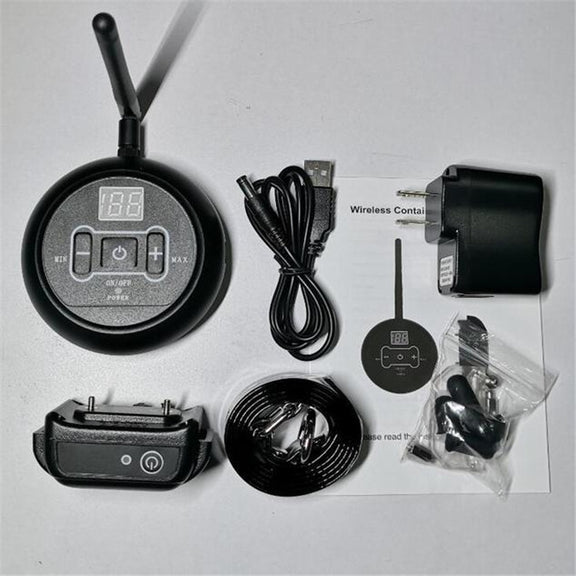 Electronic Fence Wireless Pet Training Device Bark Stop, Plug Type:AU  Plug(With 1 Collar)