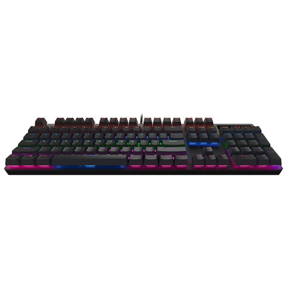 Rapoo V500 PRO Mixed Light 104 Keys Desktop Laptop Computer Game Esports Office Home Typing Wired Mechanical Keyboard(Black Shaft)