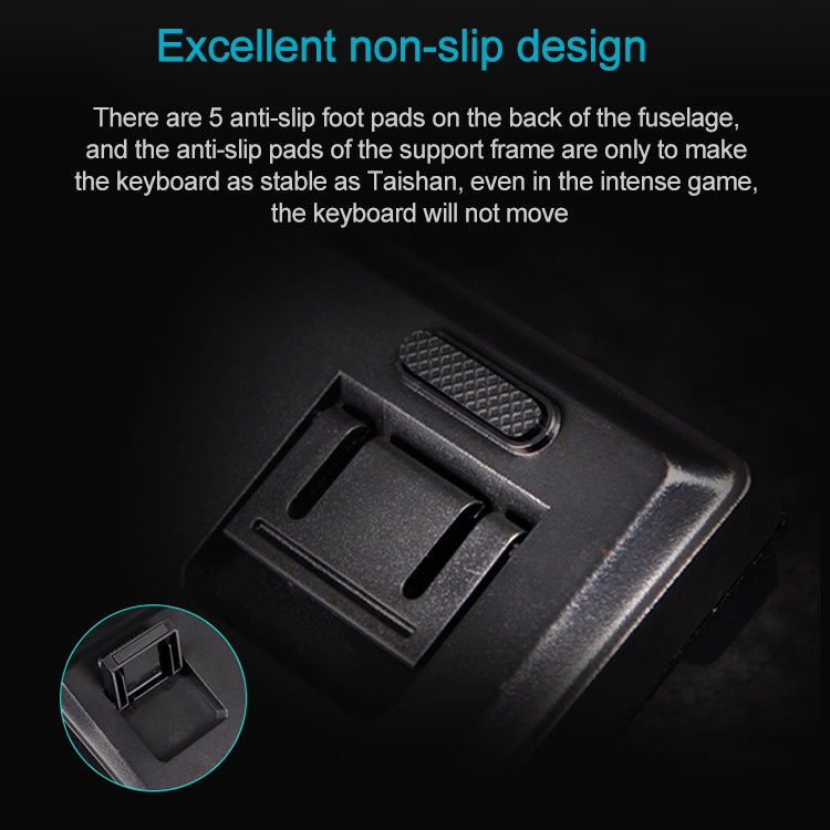 Rapoo V500 PRO Mixed Light 104 Keys Desktop Laptop Computer Game Esports Office Home Typing Wired Mechanical Keyboard(Tea Shaft)