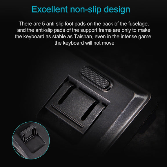 Rapoo V500 PRO Mixed Light 104 Keys Desktop Laptop Computer Game Esports Office Home Typing Wired Mechanical Keyboard(Red Shaft)