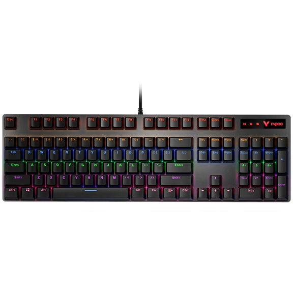 Rapoo V500 PRO Mixed Light 104 Keys Desktop Laptop Computer Game Esports Office Home Typing Wired Mechanical Keyboard(Red Shaft)