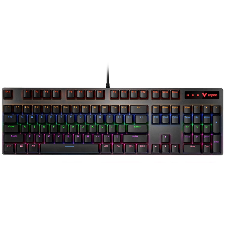 Rapoo V500 PRO Mixed Light 104 Keys Desktop Laptop Computer Game Esports Office Home Typing Wired Mechanical Keyboard(Red Shaft)