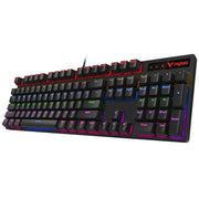 Rapoo V500 PRO Mixed Light 104 Keys Desktop Laptop Computer Game Esports Office Home Typing Wired Mechanical Keyboard(Red Shaft)