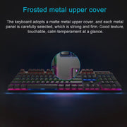 Rapoo V500 PRO Mixed Light 104 Keys Desktop Laptop Computer Game Esports Office Home Typing Wired Mechanical Keyboard(Red Shaft)