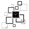 Living Room Wall Clock Creative Clock Acrylic DIY Mirror Wall Stickers Decorative Black Silver Square DIY Clock - Wall Clock by PMC TechLife | Online Shopping South Africa | PMC TechLife