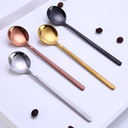 Mini Accessories Coffee Spoon Kitchen Dessertspoon Dining Round Shape Coffee  Stainless Steel Home, Size:17cm(Silver)