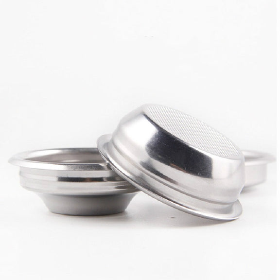 Semi-automatic Coffee Machine Stainless Steel Powder Bowl Brewing Head Filter Bottomless Handle Filter, Specification:Single Cup, Size:58mm Universal