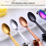 Creative Coffee Spoon Mermaid Shape Handle Spoons Flatware Drinking Tools, Color:Gold