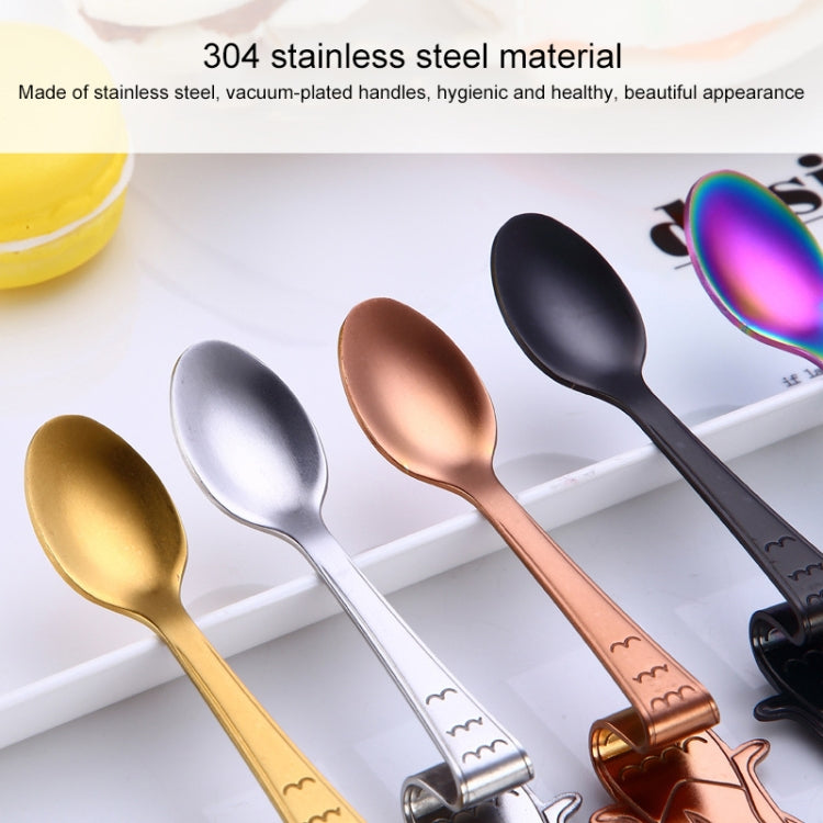 Creative Coffee Spoon Mermaid Shape Handle Spoons Flatware Drinking Tools, Color:Symphony