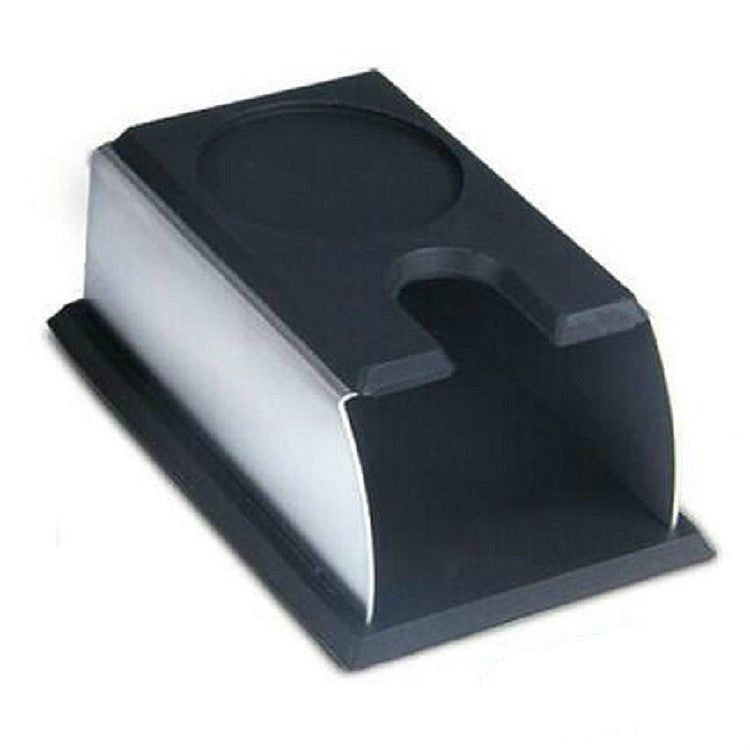 Stainless Steel Silicone Espresso Coffee Tamper Stand Barista Tool Powder Pad Hammer Pad(Black)
