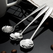3 PCS Stainless Steel Household Creative Flower Spoon Coffee Stirring Spoon, Style:Plum Flower Spoon