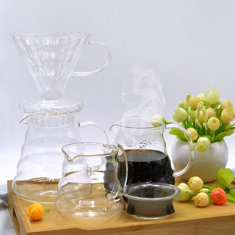 Heat-resistant Hand-made Coffee Glass Pot Cloud Coffee Sharing Pot, Specification:450ml Glass Pot