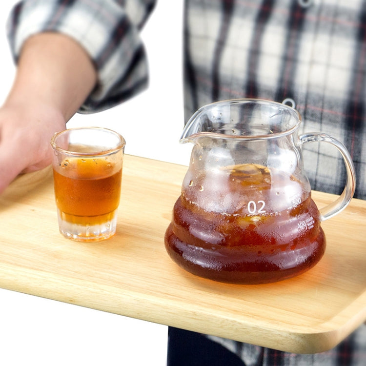 Heat-resistant Hand-made Coffee Glass Pot Cloud Coffee Sharing Pot, Specification:600ml Integrated Glass Filter Cup