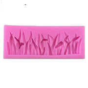 2 PCS Grass Decoration Liquid Silicone Mold Fondant Cake Mold