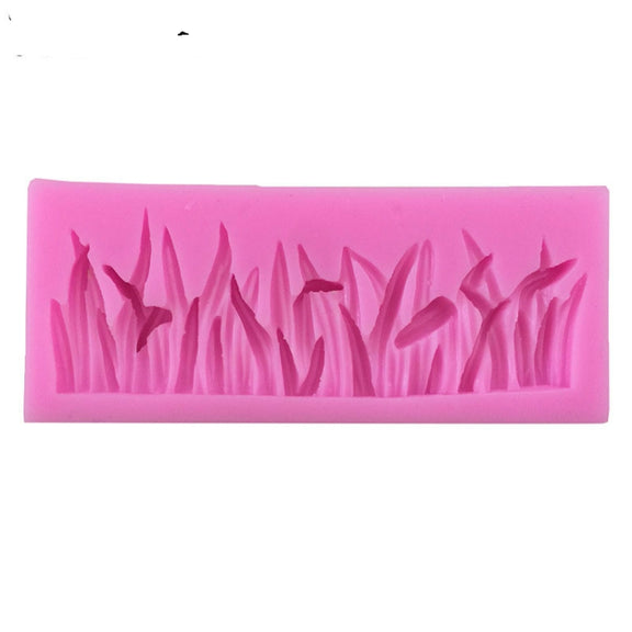 2 PCS Grass Decoration Liquid Silicone Mold Fondant Cake Mold