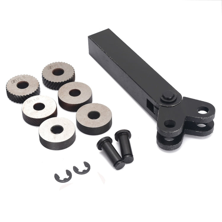Hardened and Durable Steel Two-wheel Knurled Tool Kit, Style:1.2mm