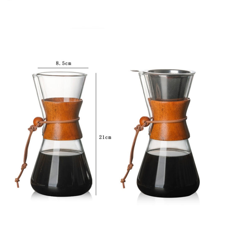 Heat Resistant Glass Coffee Pot Convenient Hand Made Pot, Specification:600ml Coffee Pot