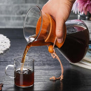 Heat Resistant Glass Coffee Pot Convenient Hand Made Pot, Specification:600ml Coffee Pot with Strainer