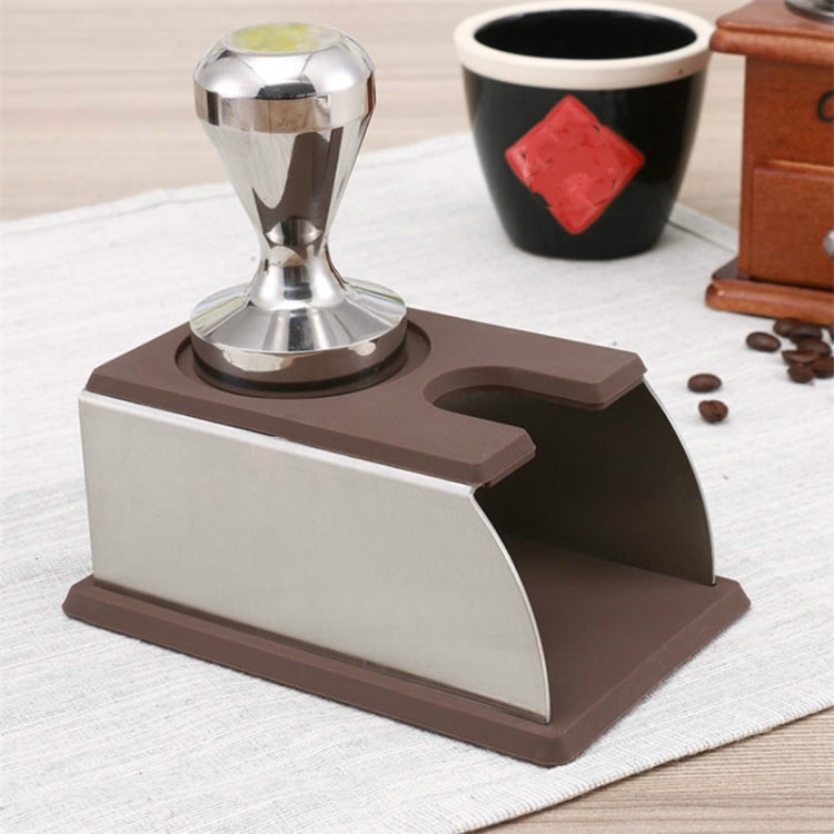 Stainless Steel Solid Wood Handle Integrated Coffee Powder, Specification:58mm, Color:Oak Handle
