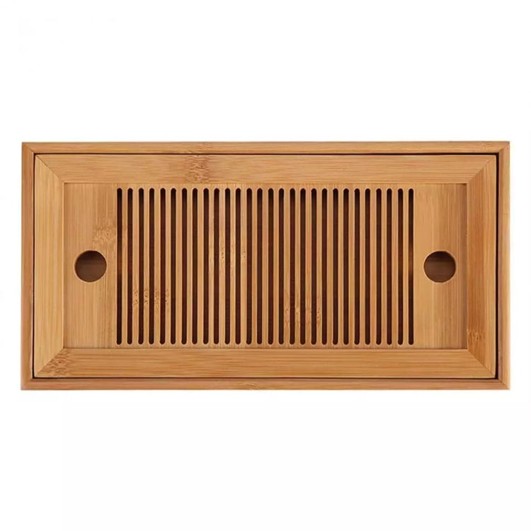 Bamboo Tea Trays Kung Fu Tea Accessories Tea Tray Table With Drain Rack(primary color)