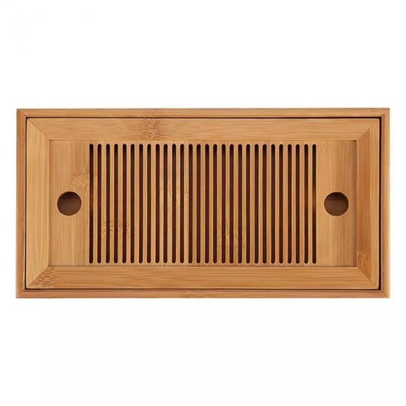 Bamboo Tea Trays Kung Fu Tea Accessories Tea Tray Table With Drain Rack(primary color)