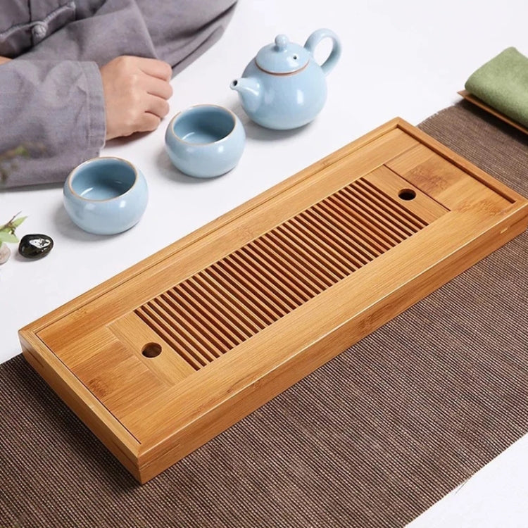 Bamboo Tea Trays Kung Fu Tea Accessories Tea Tray Table With Drain Rack(primary color)